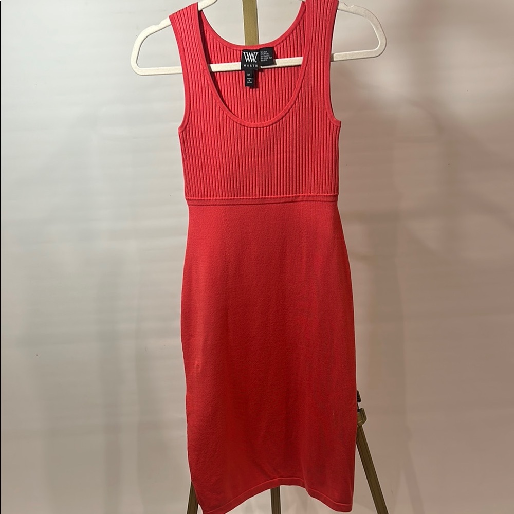 Coral Sleeveless knit Dress